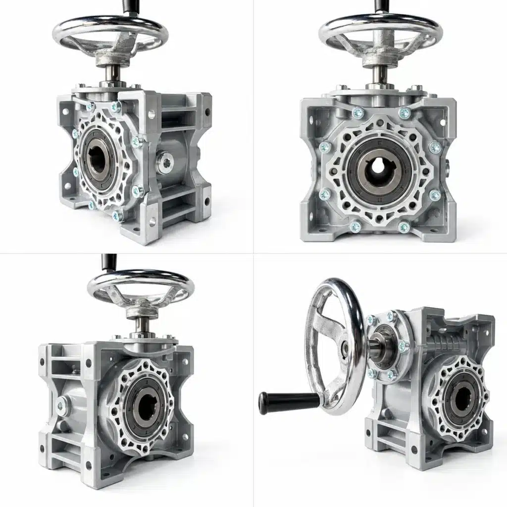 Hand Crank Gearbox | Self-Locking Manual Worm Gear Reducer